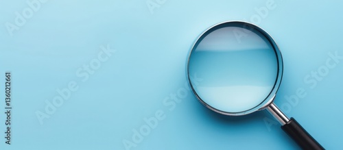 Wallpaper Mural Searching candidates for employment people with Magnifying glass on blue background. Generated AI Torontodigital.ca