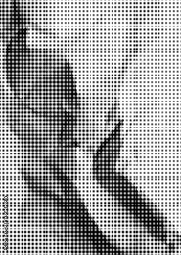 Large vector halftone paper texture with a transparent background