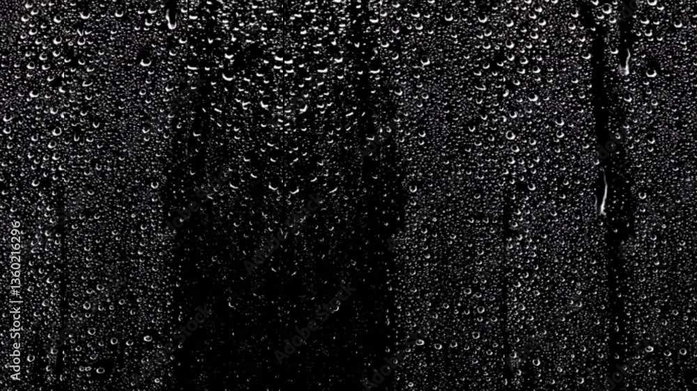 water drops on black Rain video effect