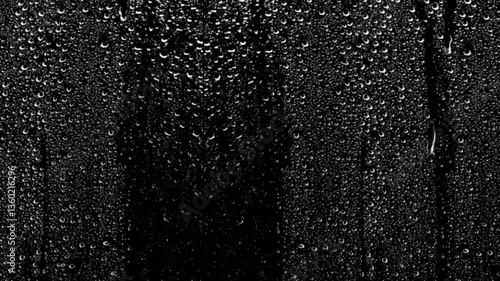 water drops on black Rain video effect
