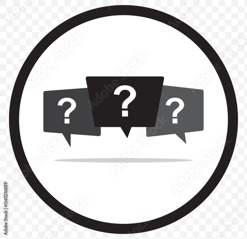 Wallpaper Mural Question marks icon. Question marks vector illustration. Question mark icon set. Message box with question mark icon. Button vector icon isolated on transparent background. EPS 10. Torontodigital.ca