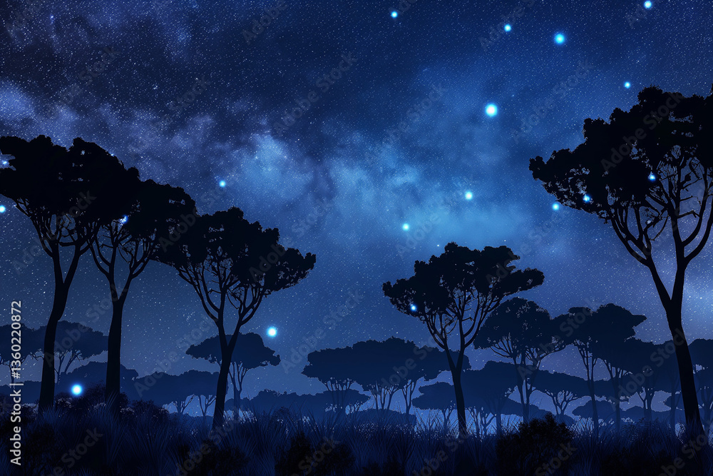 Fototapeta premium night sky with clouds