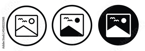 Images icon flat editable icon mark set. Photo gallery vector icon set.  photo album symbol. Image gallery. Picture symbol .Photo signs. 