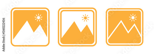 gallery icon set.  photo gallery icon vector design. image icon. eps 10.