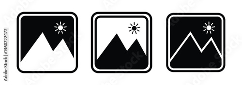 gallery icon set.  photo gallery icon vector design. image icon. eps 10.