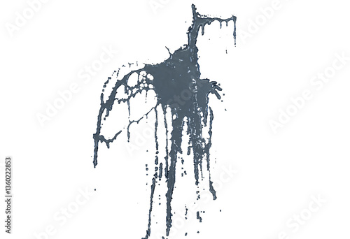 Bilde på lerret Dark, dripping figure in shadowy space