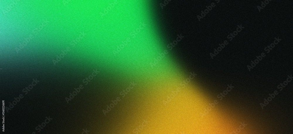 Grainy noise texture background, with abstract orange green vibrant glowing gradient shape on black backdrop, perfect for dark banner poster header design Grainy noise texture background, with abstract orange green vibrant glowing gradient shape on black backdrop, perfect for dark banner poster header design