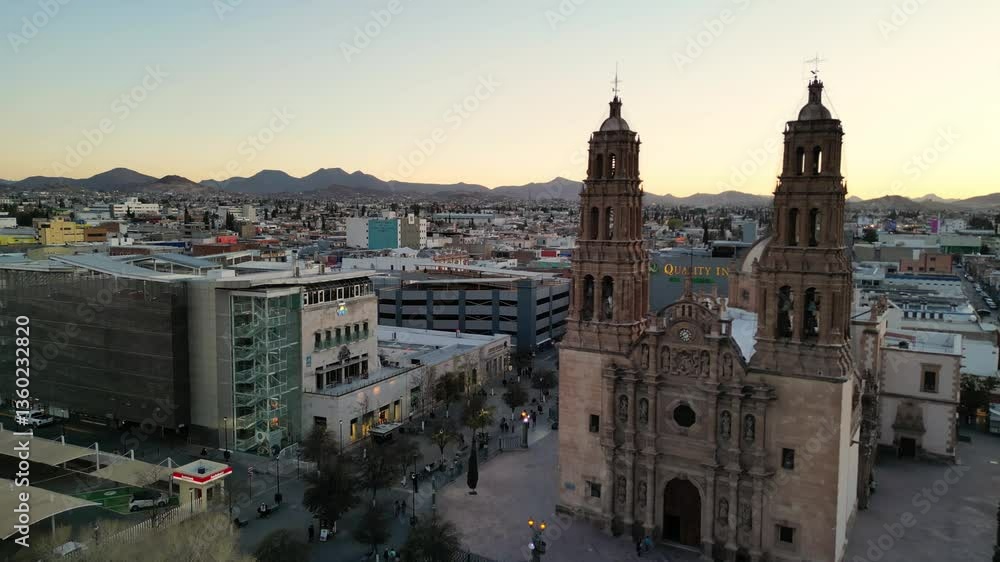 Catedral en ciuad Chihuahua, turismo y religión en México