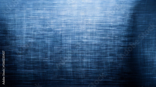 Midnight blue aluminum surface with brushed radial finish, soft gradient for elegant tech and industrial-themed visuals