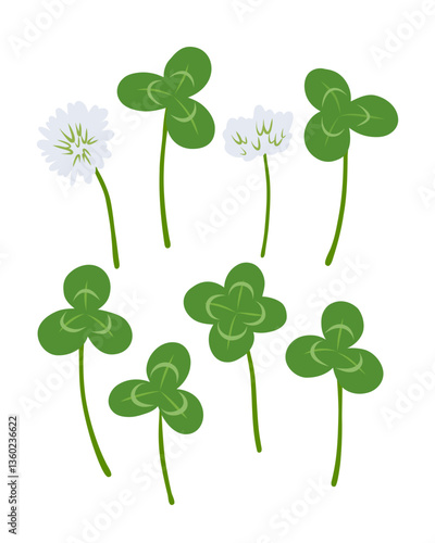 Hand drawn clover illustration clip art