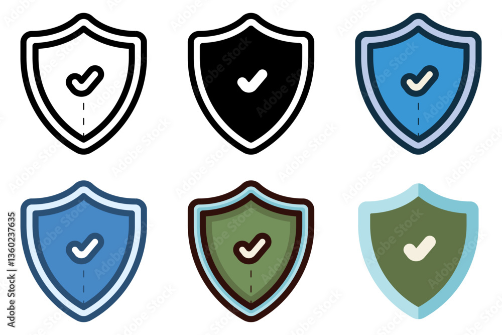 shield with check mark icon vector illustration shield with check mark icon vector illustration
