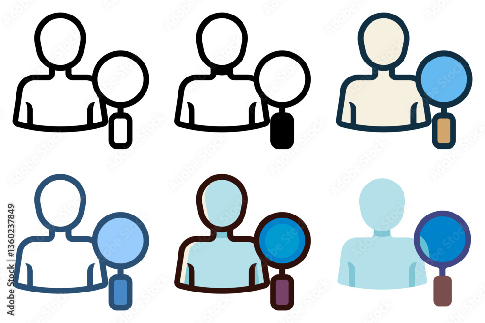 auditor inspector icon vector illustration auditor inspector icon vector illustration