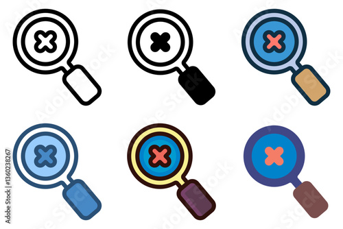 inspection failed icon vector illustration