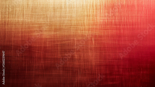 Brushed gradient surface of red-gold anodized metal, ideal for luxury branding, festive design, and upscale packaging