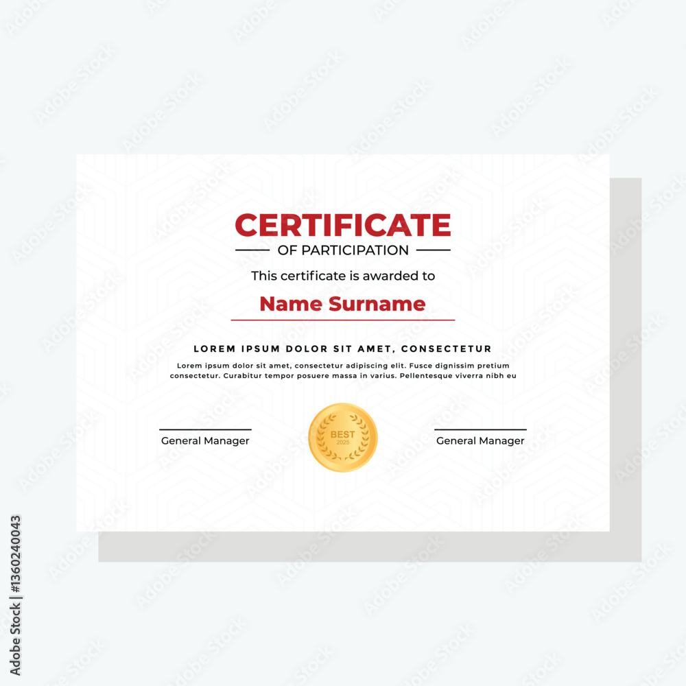 Obraz premium modern award certificate template