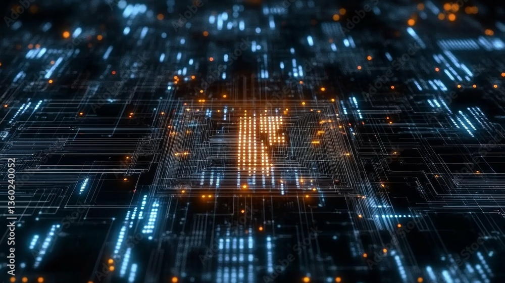 Fototapeta premium Abstract Circuit Design - Futuristic Technology