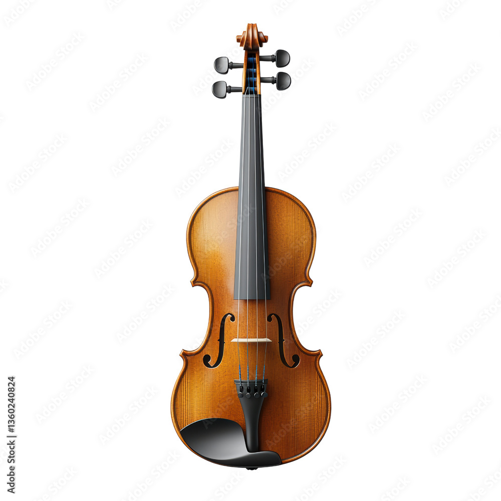Fototapeta premium A beautifully crafted violin showcasing its elegant design, perfect for musicians and music lovers.