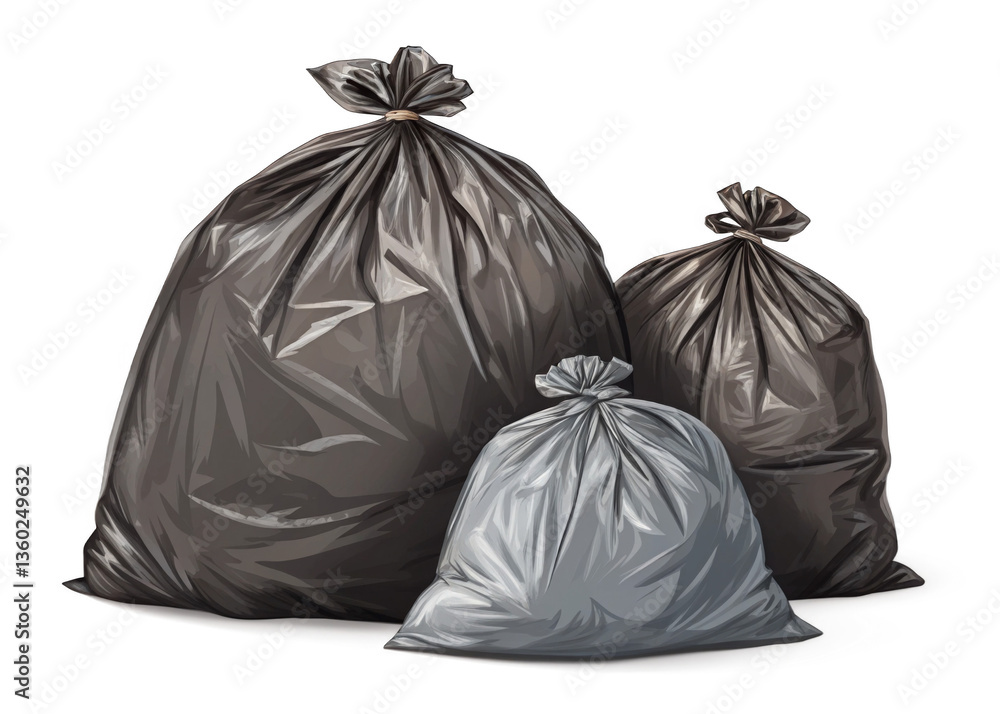 Trash Bag isolated on a transparent background. Trash Bag isolated on a transparent background.