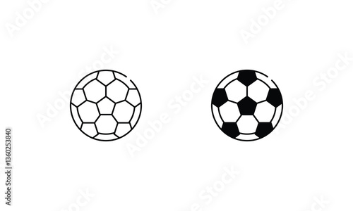 Football icons set vector stock illustration
