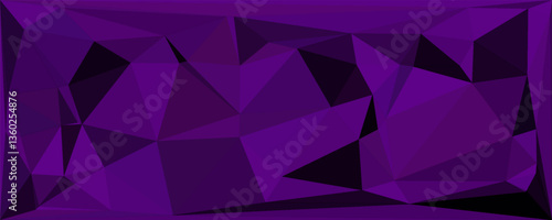 Dark Purple vector shining triangular background. Creative geometric illustration in Origami style with gradient. A new texture for your design.