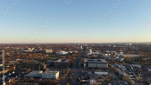 Wallpaper Mural Stunning Aerial Hyperlapse View of an Urban Landscape Captured at Sunset, Showcasing City Life Hannover Vahrenwald Torontodigital.ca
