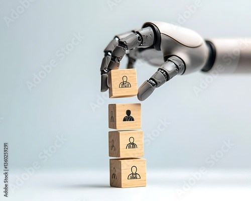 Robot Building Human Team Structure.