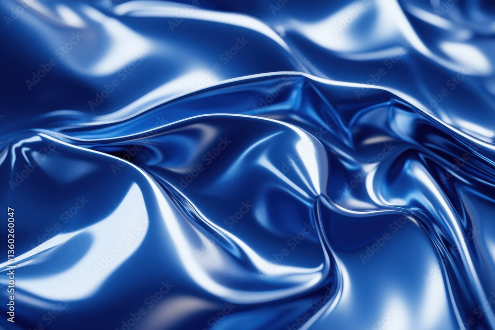 Obraz premium Blue silk fabric texture background.
