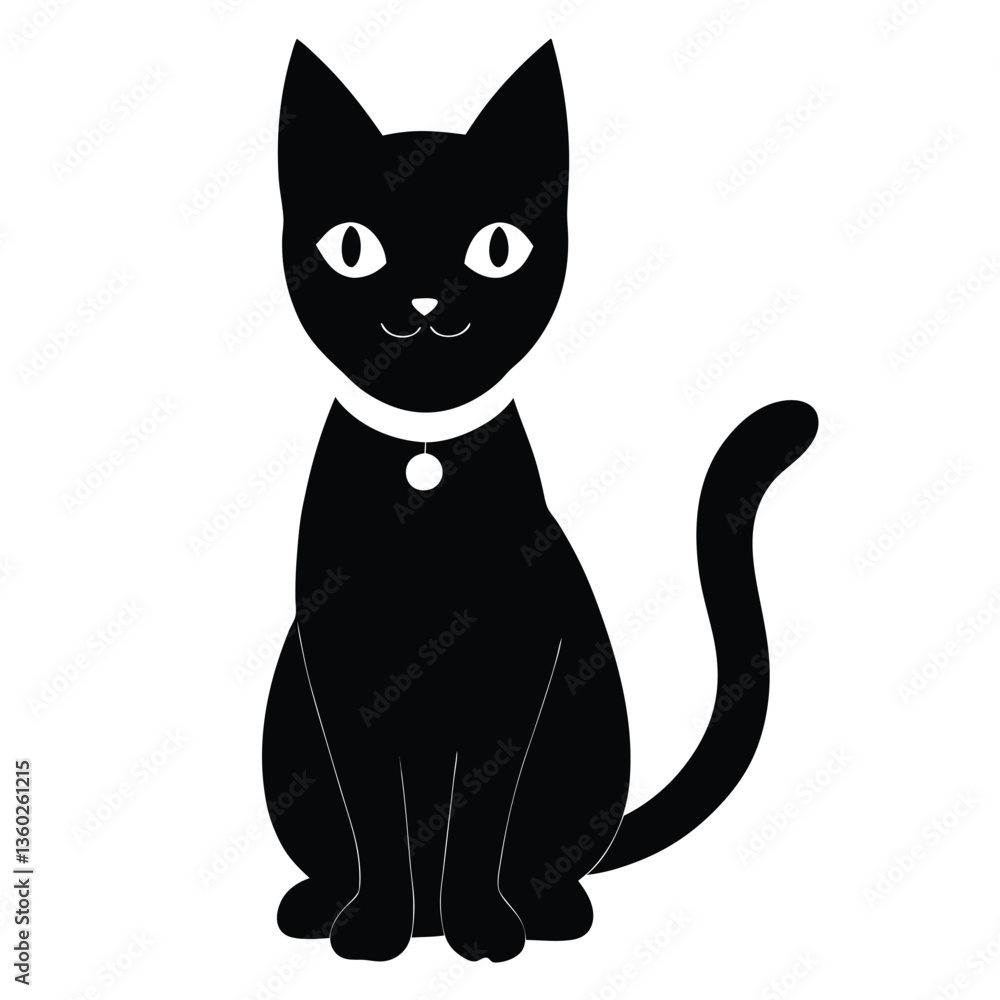 Fototapeta premium black and white cat