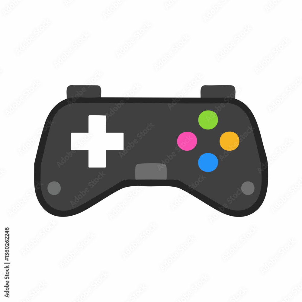 Simple Video Game Controller Icon Illustration. vector image Simple Video Game Controller Icon Illustration. vector image