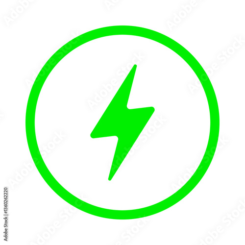 Free Download Electricity set icon. Green bolt inside circle shows energy power, charging, voltage, electric signal, and eco-friendly power source. - GFXLoad