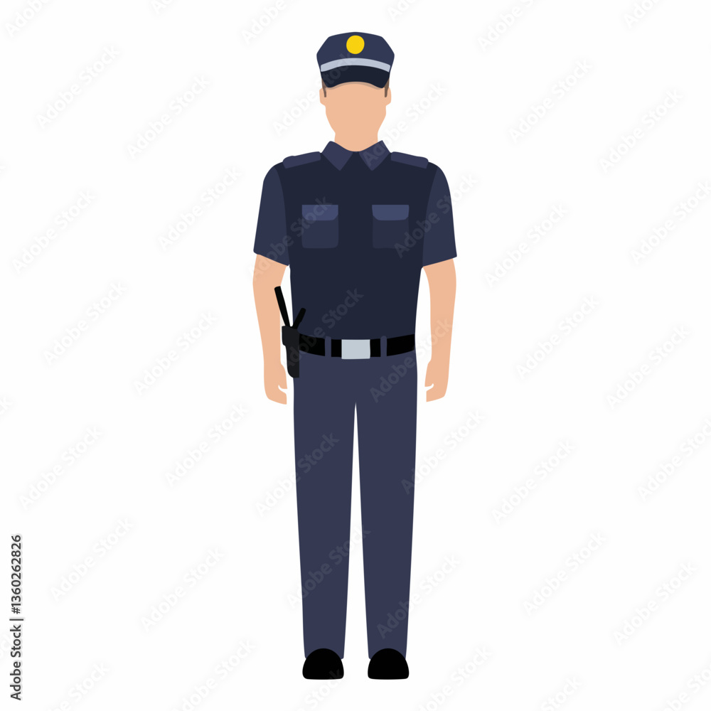 Police Officer Uniform Illustration. vector image Police Officer Uniform Illustration. vector image