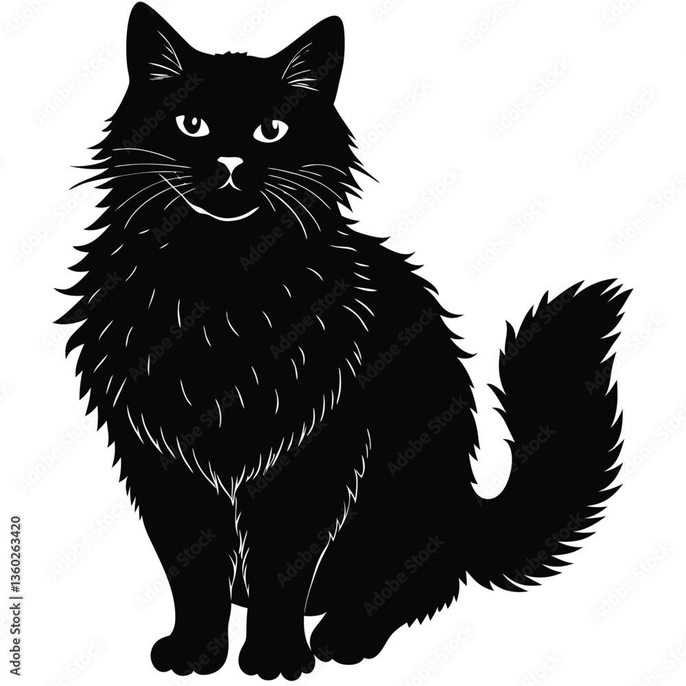 Fototapeta premium black and white cat