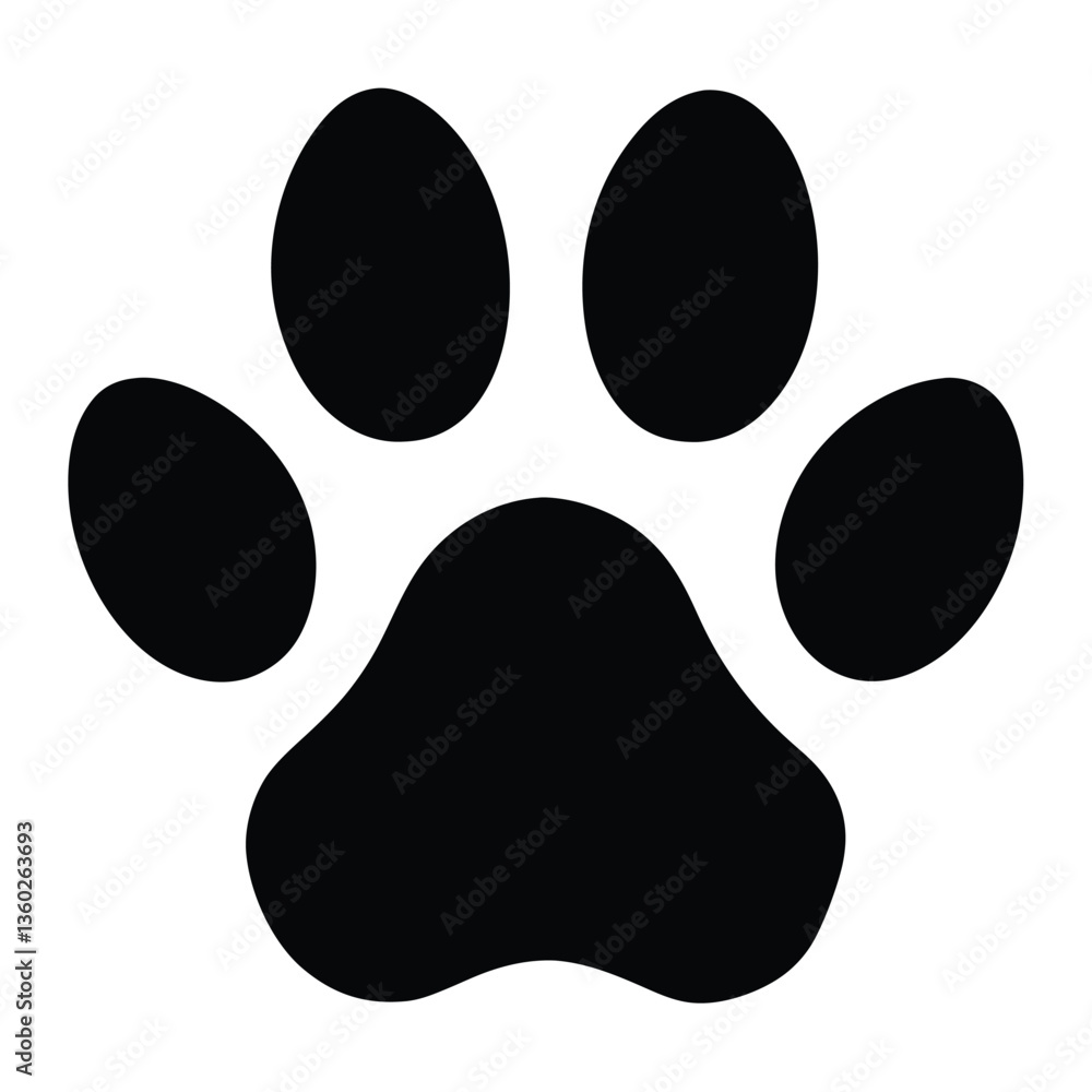 paw print silhouette black and white minimalist paw print silhouette black and white minimalist