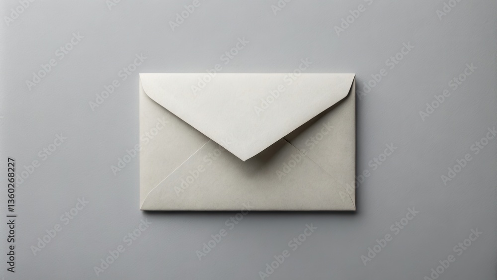A Simple, Unopened, Light Beige Envelope on a Neutral Background A Simple, Unopened, Light Beige Envelope on a Neutral Background