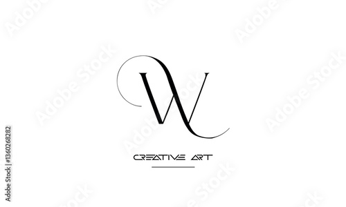 LW, WL, L, W abstract letters logo monogram