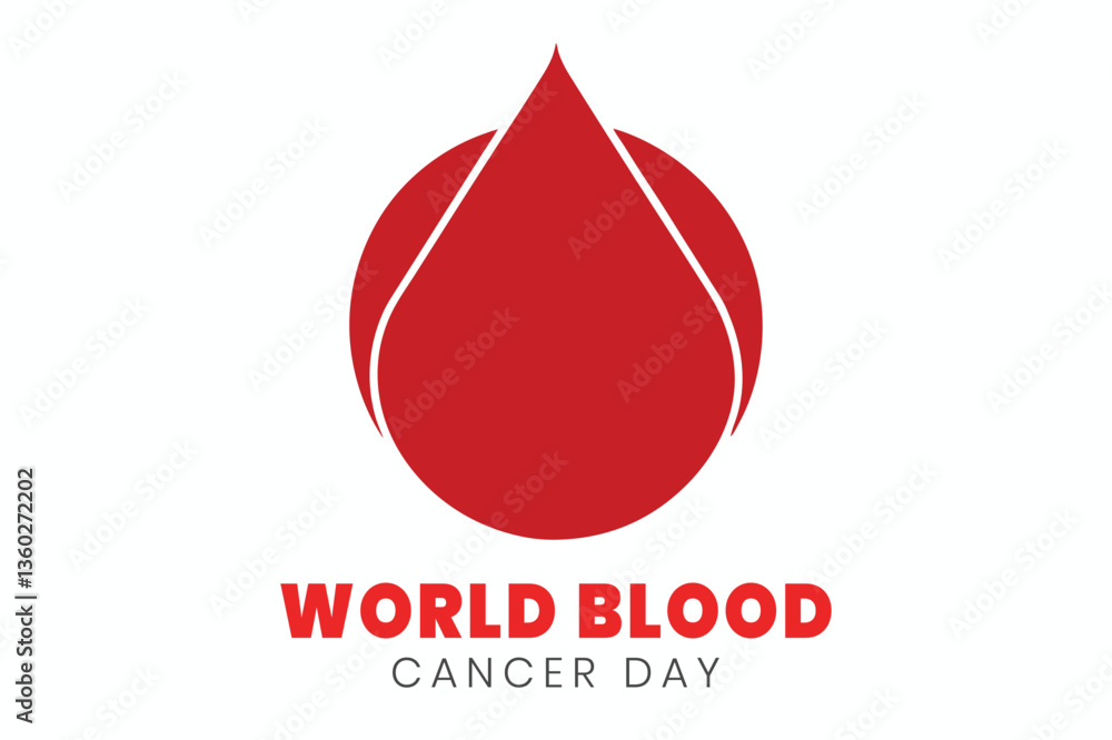 Simple vector of red ribbon for World Blood Cancer Day medical Illustration, world AIDS day awareness ribbon Concept Simple vector of red ribbon for World Blood Cancer Day medical Illustration, world AIDS day awareness ribbon Concept