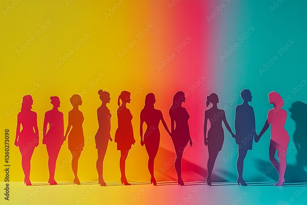 Empowered Women Silhouettes Community Strength and Support Empowered Women Silhouettes Community Strength and Support