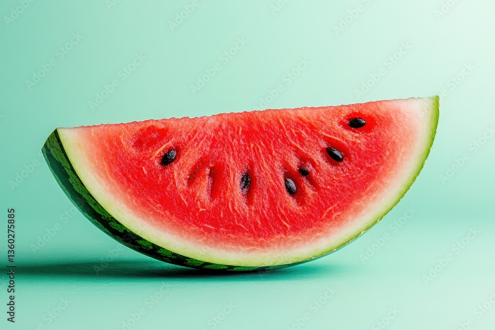 A Vibrant Slice Of Watermelon Against A Colorful And Smooth Background A Vibrant Slice Of Watermelon Against A Colorful And Smooth Background