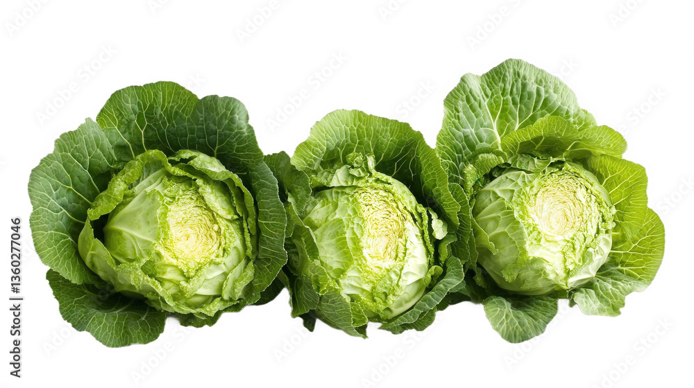 Fototapeta premium Fresh Green Cabbage Heads