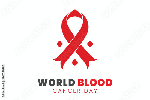 World Blood Cancer Day ribbon Awareness Vector Illustration Concept for Blood Cancer Day