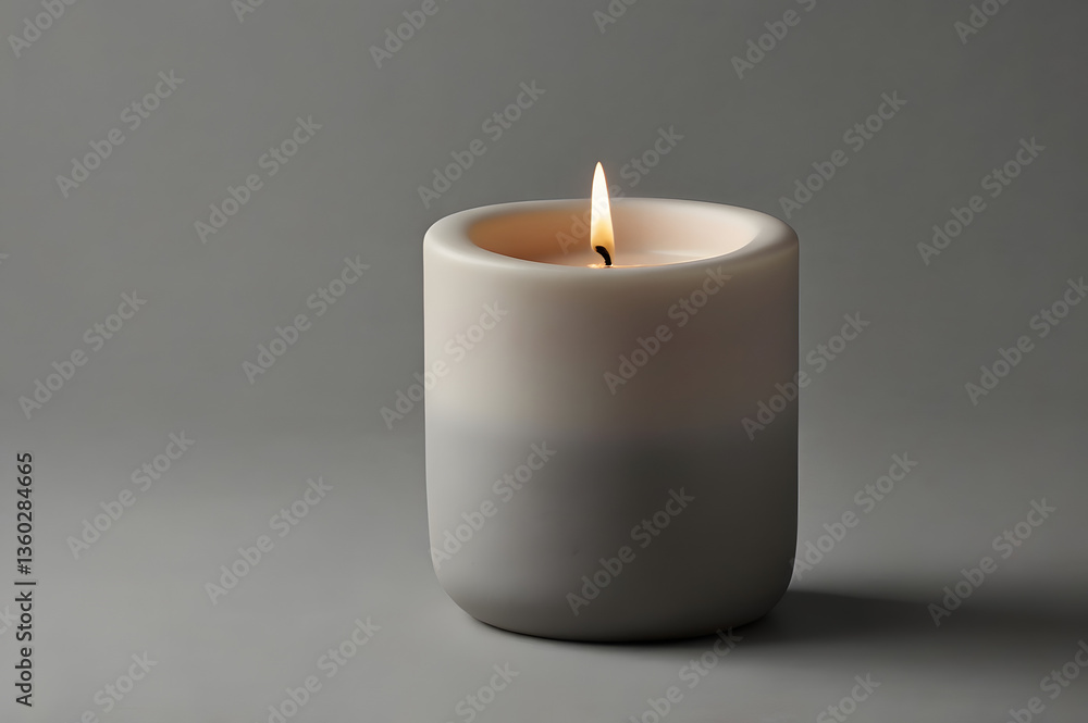 minimalist candle in light grey tone minimalist candle in light grey tone