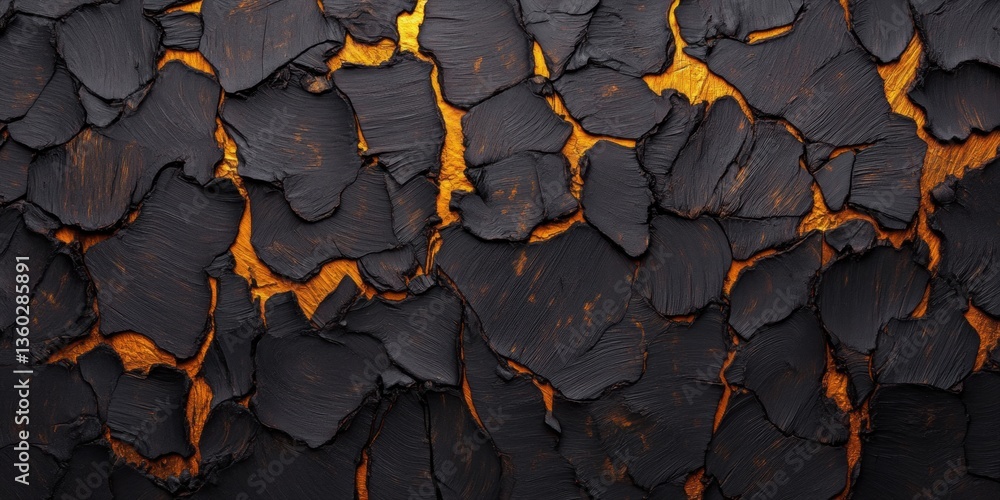 Resinous pine bark with golden veins is an expressive bark texture with resin drops and warm shades.