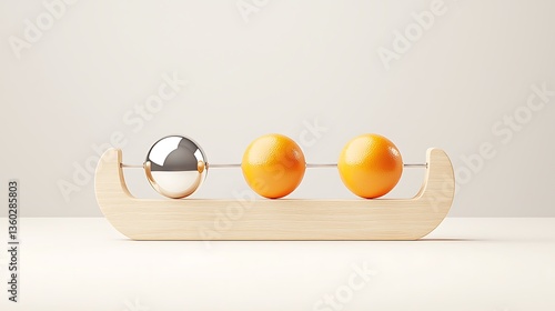 Silver Leader for Orange Team, Wooden Base.