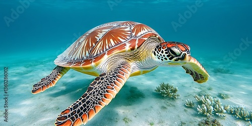 Vibrant Sea Turtle Underwater Paradise  1 