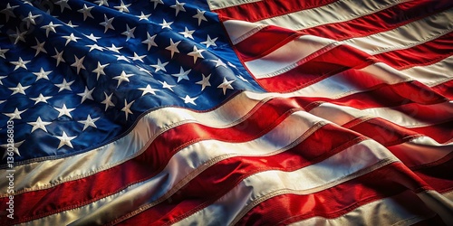 Close-up Patriotism: Waving American Flag Texture for Fashion Photography