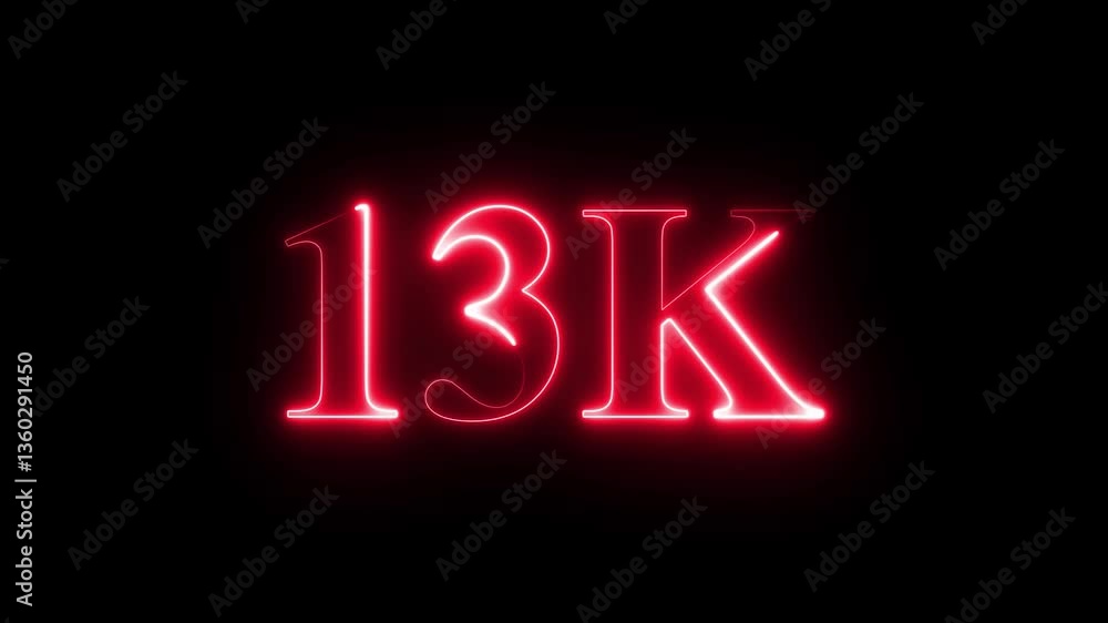 13k text font with neon effect,13k followers, Thank You, social media post. Thank you followers congratulation card. Achievement in 13K followers Congratulating networking thanks. 13k text font with neon effect,13k followers, Thank You, social media post. Thank you followers congratulation card. Achievement in 13K followers Congratulating networking thanks.