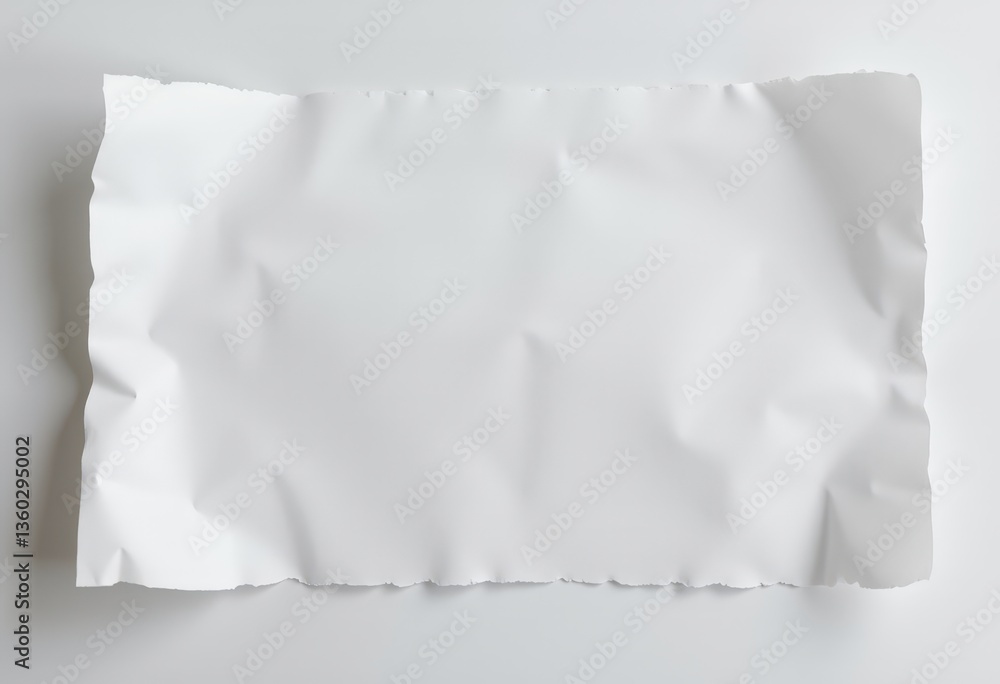 Obraz premium Crumpled white paper background for creative design projects 