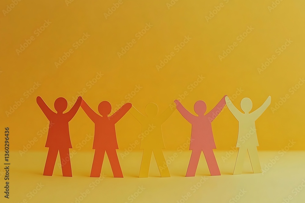 Optimistic People Celebrating Unity Illustration Optimistic People Celebrating Unity Illustration