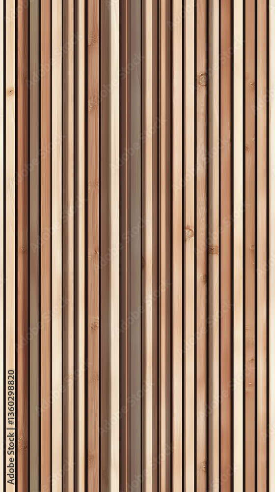 Obraz premium wooden cladding seamless texture tile, brown wood facade vertical horizontal slats, architecture wall planks ground for surface mapping game design 2d flat