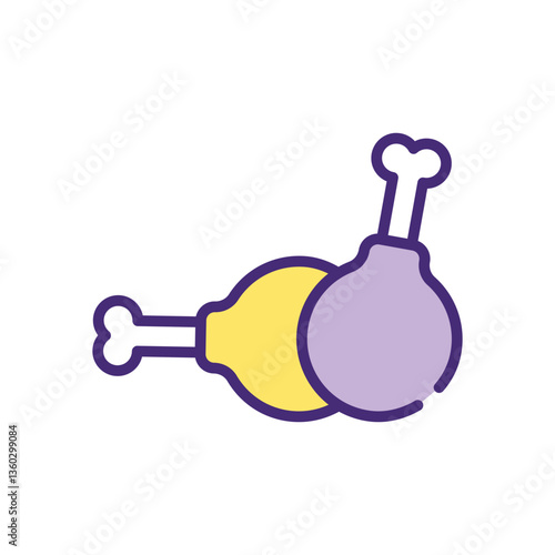 Chicken Leg icon vector